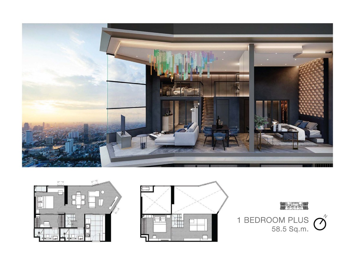 1Bedroom (58.5 sq.m.)